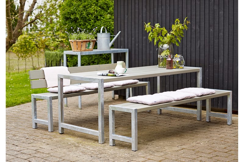 PLUS Plankesett med 1 Ryggstøtte 186 cm - Hagemøbler - Hagebord - Piknikbord