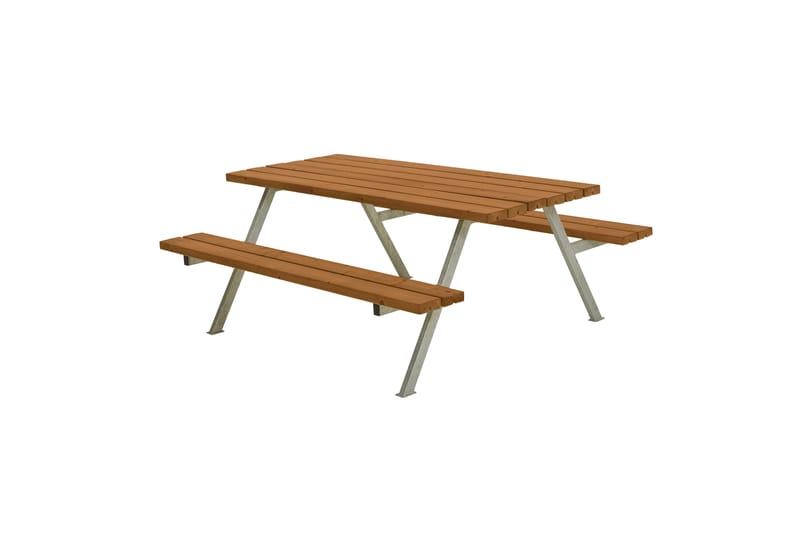 PLUS Alpha Benkesett 177 cm Grunnmalt Teak - Hagemøbler - Hagebord - Piknikbord