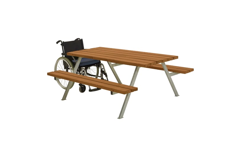 PLUS Alpha Benkesett 177 cm Grunnmalt Teak - Hagemøbler - Hagebord - Piknikbord