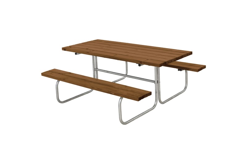 PLUS Classic Benkesett 177 cm Grunnmalt Teak - Hagemøbler - Hagebord - Piknikbord