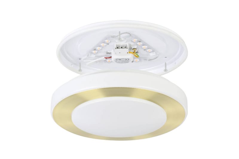 Taklampe Eglo Led Carpi - Hvit/Messing - Belysning - Baderomsbelysning - Baderomslampe tak