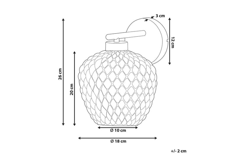 Alonnis Vegglampe E27 - Svart/Transparent - Belysning - Innendørsbelysning & Lamper - Nattlampe - Nattlampe vegg