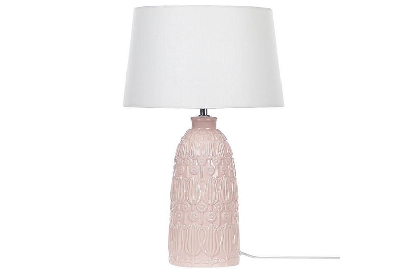 Azzurvi Bordlampe 56 cm E27 - Rosa/Hvit - Belysning - Innendørsbelysning & Lamper - Vinduslampe - Vinduslampe på fot