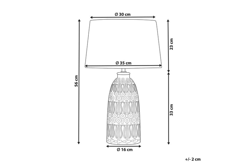 Azzurvi Bordlampe 56 cm E27 - Rosa/Hvit - Belysning - Innendørsbelysning & Lamper - Vinduslampe - Vinduslampe på fot