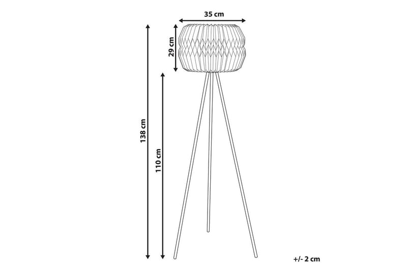 Beliya Gulvlampe 138 cm - Svart/Hvit - Belysning - Innendørsbelysning & Lamper - Soveromslampe