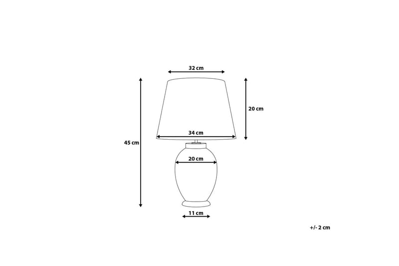 Brenta Bordlampe 34 cm - Blå - Belysning - Innendørsbelysning & Lamper - Bordlampe