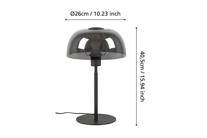 Bordlampe Eglo Solo 2 svart/hvit - Svart/Hvit - Belysning - Innendørsbelysning & Lamper - Soveromslampe