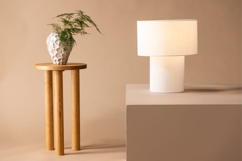 Globia Bordlampe 40 cm - Beige - Belysning - Innendørsbelysning & Lamper - Bordlampe