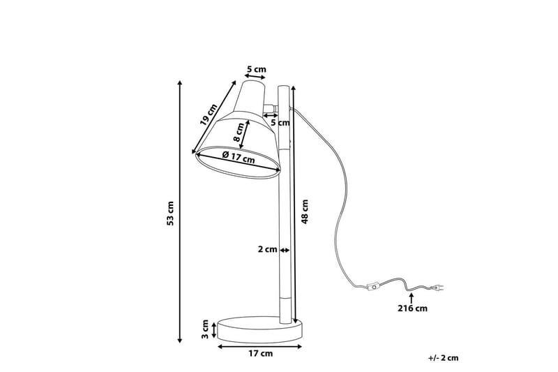 Procida Skrivebordslampe E27 - Hvit/Natur - Belysning - Innendørsbelysning & Lamper - Bordlampe - Skrivebordslampe