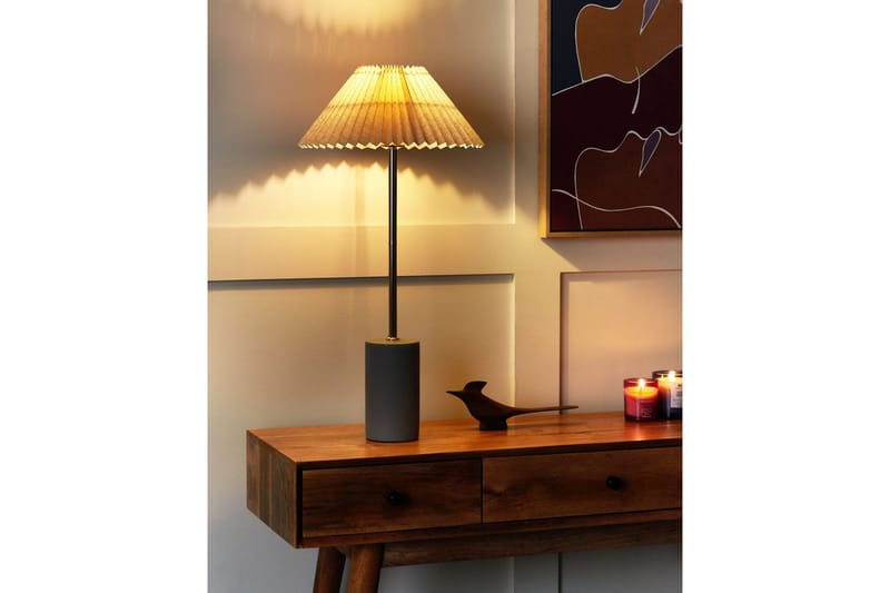 Bosleba Bordlampe 68 cm E27 - Beige/Hvit - Belysning - Innendørsbelysning & Lamper - Vinduslampe - Vinduslampe på fot