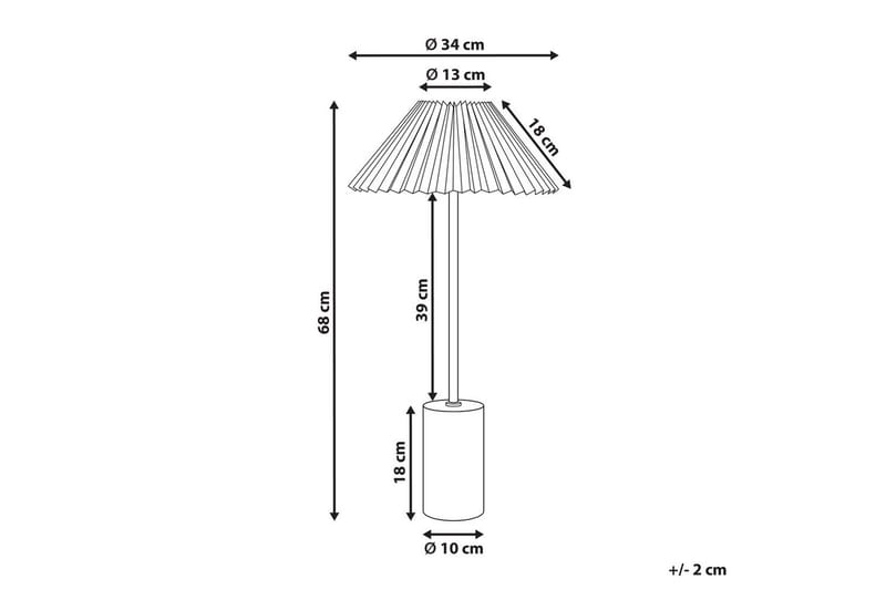 Bosleba Bordlampe 68 cm E27 - Beige/Hvit - Belysning - Innendørsbelysning & Lamper - Vinduslampe - Vinduslampe på fot