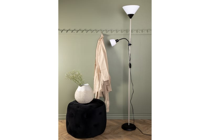 Bagasi Gulvlampe - Beige/Hvid - Belysning - Innendørsbelysning & Lamper - Gulvlampe - Uplight gulvlampe