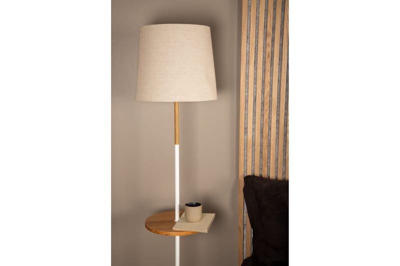 Hattman gulvlampe - Lin/Marmor/Beige/Brun/Hvit - Belysning - Innendørsbelysning & Lamper - Gulvlampe