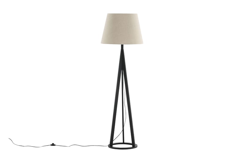 Kona Gulvlampe - Lin/Beige/Svart - Belysning - Innendørsbelysning & Lamper - Gulvlampe