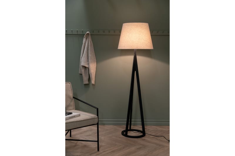 Kona Gulvlampe - Lin/Beige/Svart - Belysning - Innendørsbelysning & Lamper - Gulvlampe