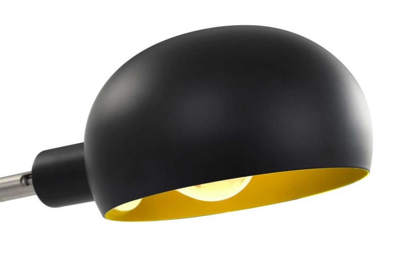 Stående lampe 200 cm 5 x E14 svart og gull - Svart - Belysning - Innendørsbelysning & Lamper - Gulvlampe - Femarmet gulvlampe