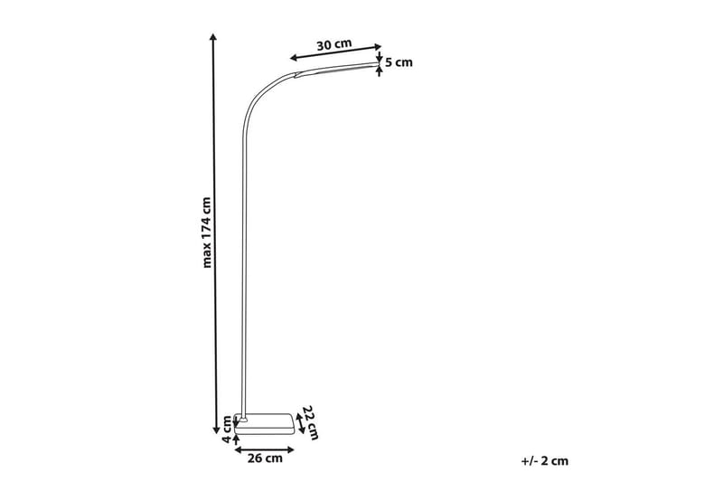 Kaloma Gulvlampe 174 cm - Svart - Belysning - Innendørsbelysning & Lamper - Soveromslampe