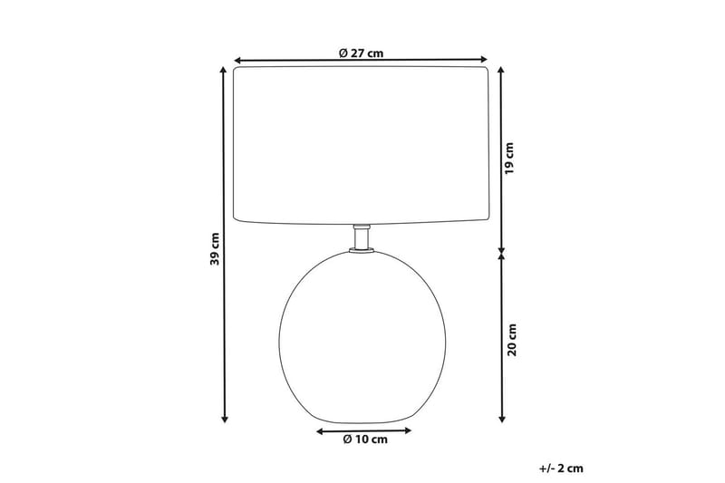 Karlek Bordlampe 39 cm E27 - Brun/Hvit - Belysning - Innendørsbelysning & Lamper - Vinduslampe - Vinduslampe på fot