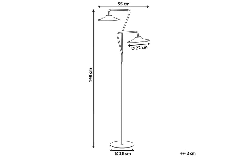 Karpathy Gulvlampe 140 cm - Hvit - Belysning - Innendørsbelysning & Lamper - Soveromslampe