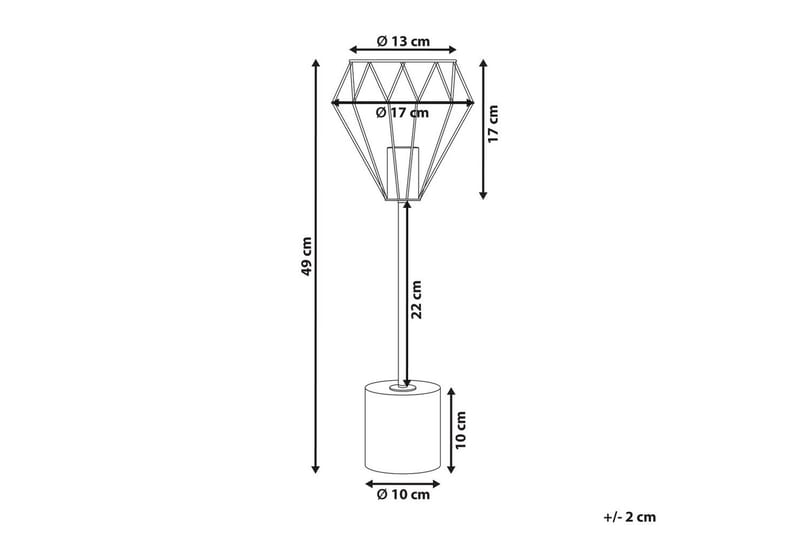 Kasik Bordlampe 49 cm E27 - Messing/Hvit - Belysning - Innendørsbelysning & Lamper - Vinduslampe - Vinduslampe på fot