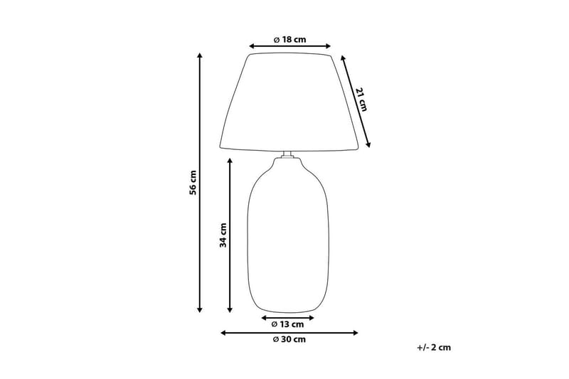 Kivlak Bordlampe 56 cm E27 - Grå/Natur - Belysning - Innendørsbelysning & Lamper - Vinduslampe - Vinduslampe på fot