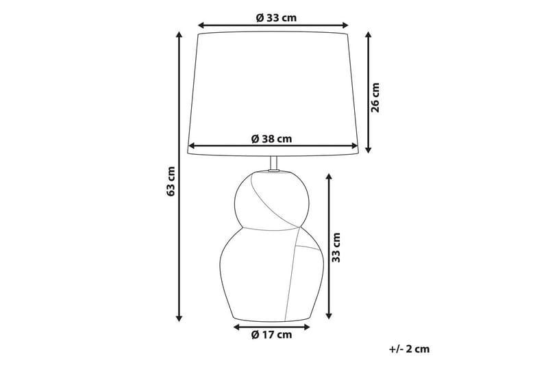 Korska Bordlampe 63 cm E27 - Svart/Hvit - Belysning - Innendørsbelysning & Lamper - Vinduslampe - Vinduslampe på fot