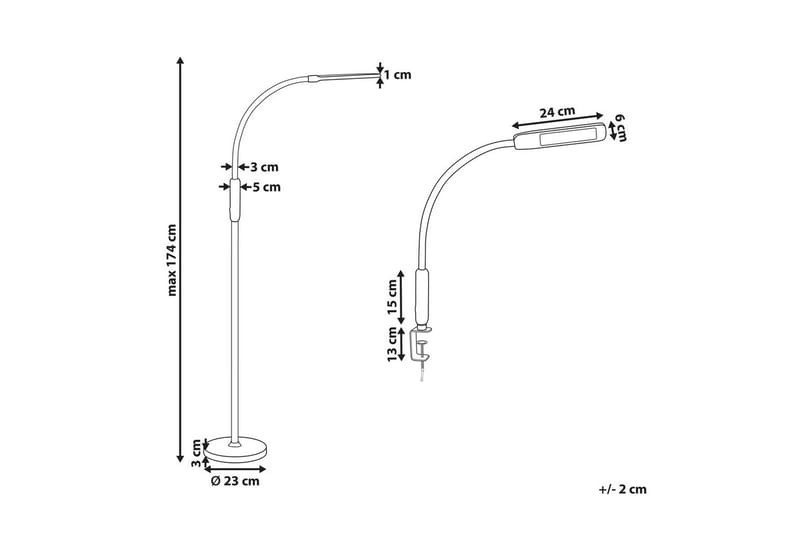 Kytla LED Gulvlampe 174 cm - Svart - Belysning - Innendørsbelysning & Lamper - Soveromslampe