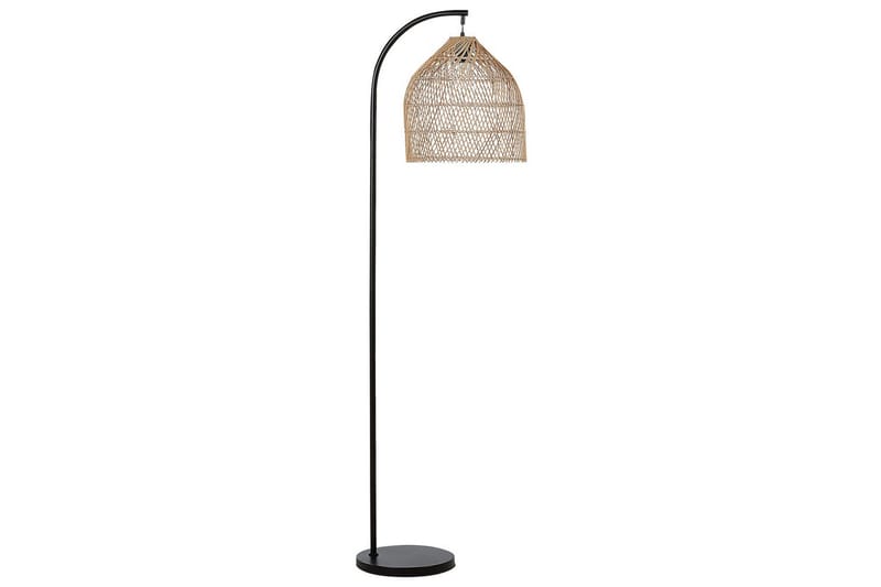 Lakskol Gulvlampe 165 cm - Svart/Natur - Belysning - Innendørsbelysning & Lamper - Soveromslampe