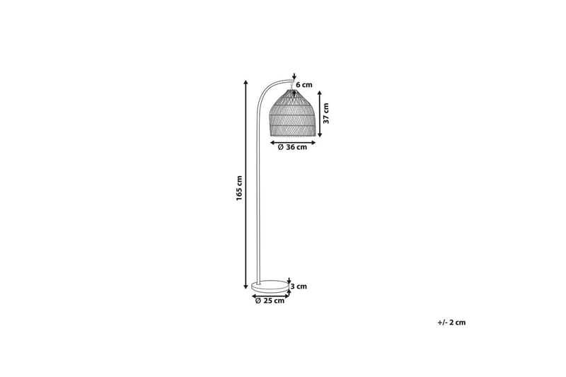 Lakskol Gulvlampe 165 cm - Svart/Natur - Belysning - Innendørsbelysning & Lamper - Soveromslampe