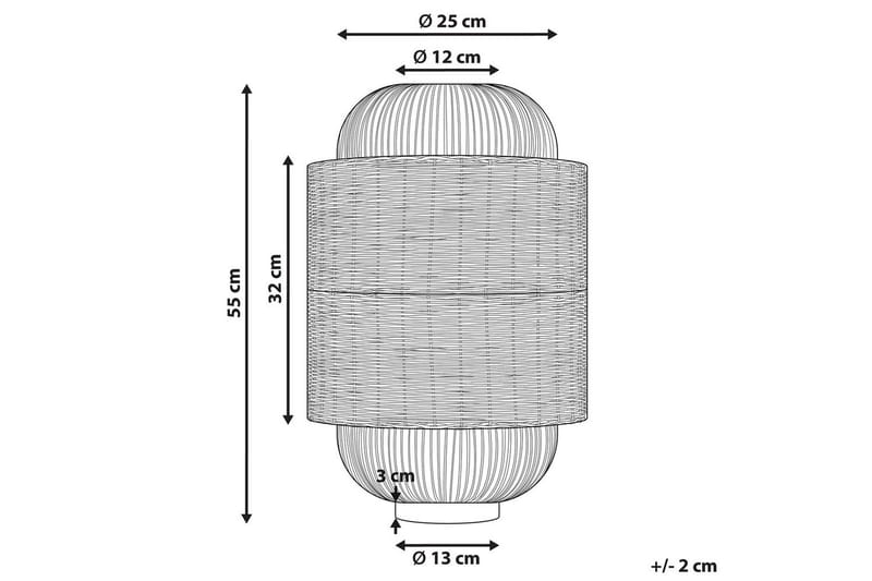 Leftyr Bordlampe 55 cm E27 - Svart/Natur - Belysning - Innendørsbelysning & Lamper - Vinduslampe - Vinduslampe på fot