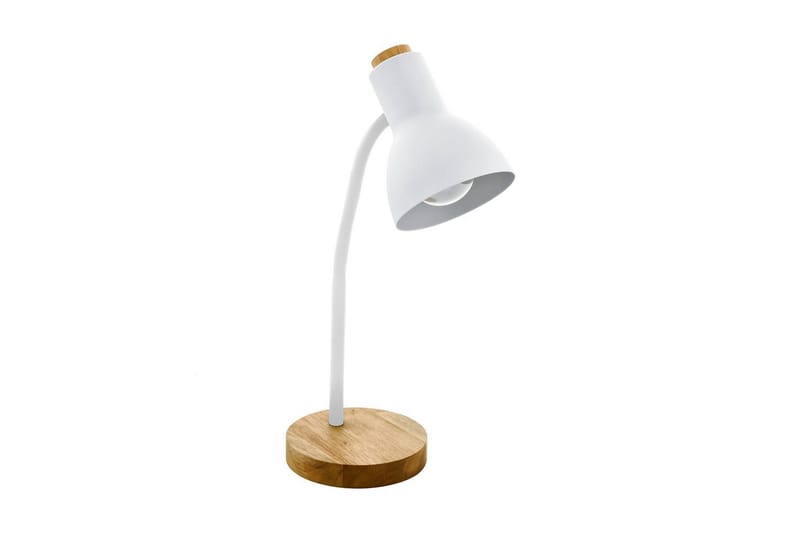 Bordlampe Eglo Veradal Hvit, Brun - Hvit/Brun - Belysning - Innendørsbelysning & Lamper - Leselampe - Leselampe bord