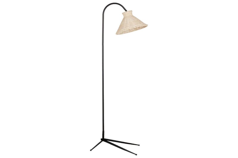 Levanze Gulvlampe 148 cm - Svart/Natur - Belysning - Innendørsbelysning & Lamper - Soveromslampe