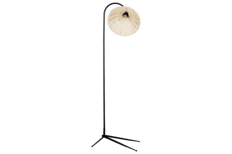 Levanze Gulvlampe 148 cm - Svart/Natur - Belysning - Innendørsbelysning & Lamper - Soveromslampe