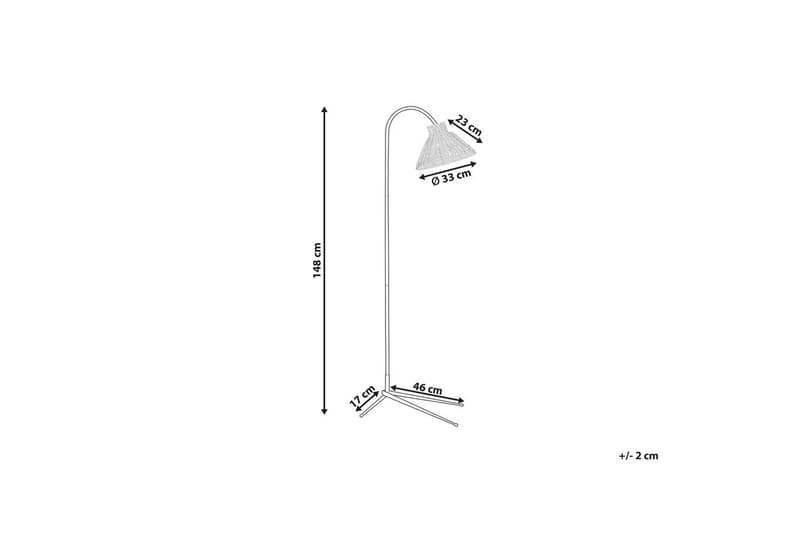 Levanze Gulvlampe 148 cm - Svart/Natur - Belysning - Innendørsbelysning & Lamper - Soveromslampe