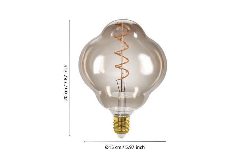 Lyskilde Eglo LM-E27-LED CL150 4W amber - Gul - Belysning - Innendørsbelysning & Lamper - Dekorasjonsbelysning