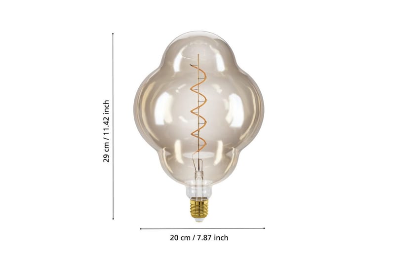 Lyspære Eglo LM-E27-LED CL200 4W Amber - Amber - Belysning - Innendørsbelysning & Lamper - Dekorasjonsbelysning