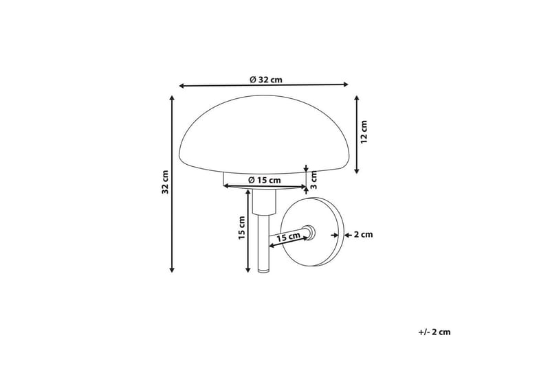 Maltiba Vegglampe E27 - Gull/Hvit - Belysning - Innendørsbelysning & Lamper - Nattlampe - Nattlampe vegg