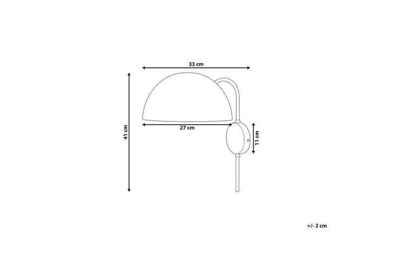 Meganisi Vegglampe E27 - Gull - Belysning - Innendørsbelysning & Lamper - Nattlampe - Nattlampe vegg