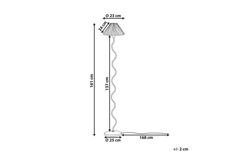 Montecristo Gulvlampe 161 cm - Svart/Hvit - Belysning - Innendørsbelysning & Lamper - Soveromslampe