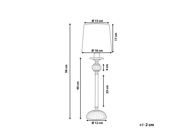 Ardeena Bordlampe 56 cm E14 - Sølv/Svart - Belysning - Innendørsbelysning & Lamper - Nattlampe - Nattlampe bord