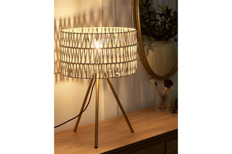 Argentil Bordlampe 50 cm E27 - Gull/Beige - Belysning - Innendørsbelysning & Lamper - Nattlampe - Nattlampe bord