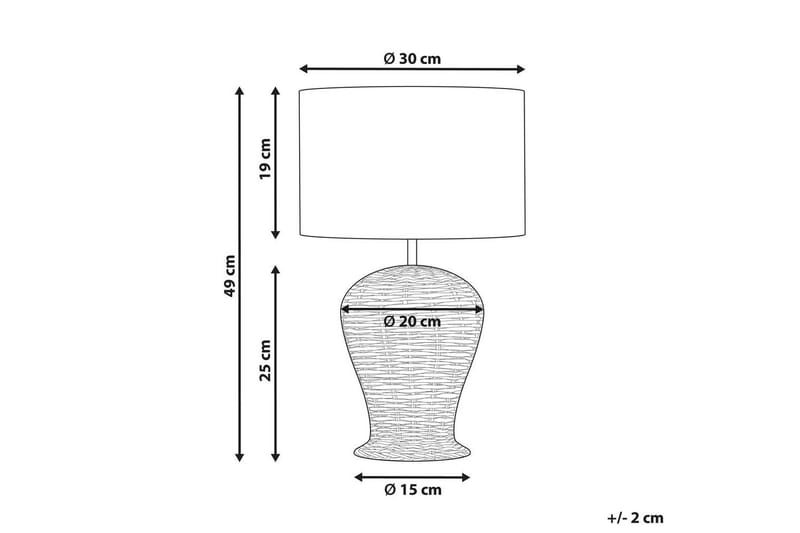 Astroni Bordlampe 49 cm E27 - Natur/Off white - Belysning - Innendørsbelysning & Lamper - Nattlampe - Nattlampe bord