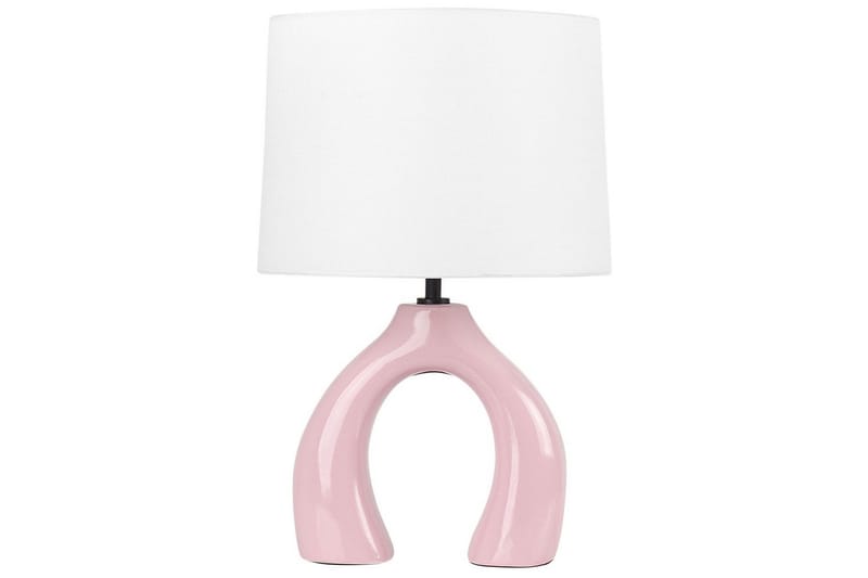 Avsaki Bordlampe 43 cm E27 - Rosa/Hvit - Belysning - Innendørsbelysning & Lamper - Nattlampe - Nattlampe bord