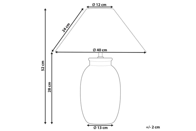 Bomila Bordlampe 52 cm E27 - Svart/Hvit - Belysning - Innendørsbelysning & Lamper - Nattlampe - Nattlampe bord