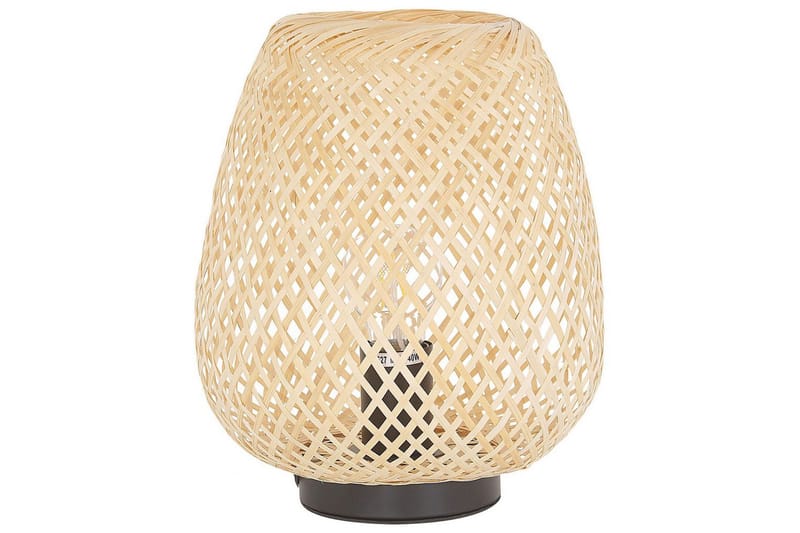 Bomu Bordlampe 30 cm E27 - Lyst tre/Hvit - Belysning - Innendørsbelysning & Lamper - Nattlampe - Nattlampe bord