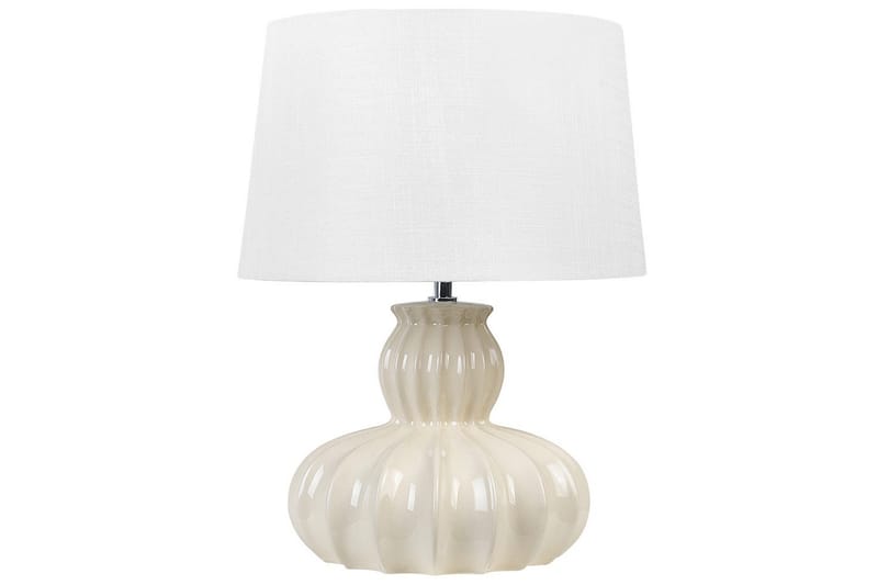 Burgazada Bordlampe 46 cm E27 - Beige/Hvit - Belysning - Innendørsbelysning & Lamper - Nattlampe - Nattlampe bord