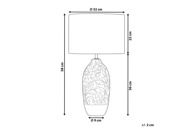 Cominai Bordlampe 58 cm E27 - Flerfarget - Belysning - Innendørsbelysning & Lamper - Nattlampe - Nattlampe bord