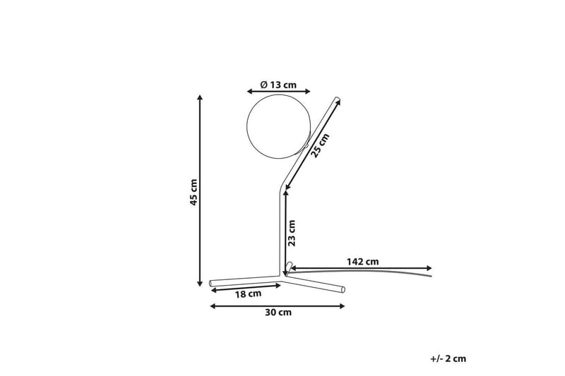 Cominotto Bordlampe 45 cm E14 - Svart/Hvit - Belysning - Innendørsbelysning & Lamper - Nattlampe - Nattlampe bord