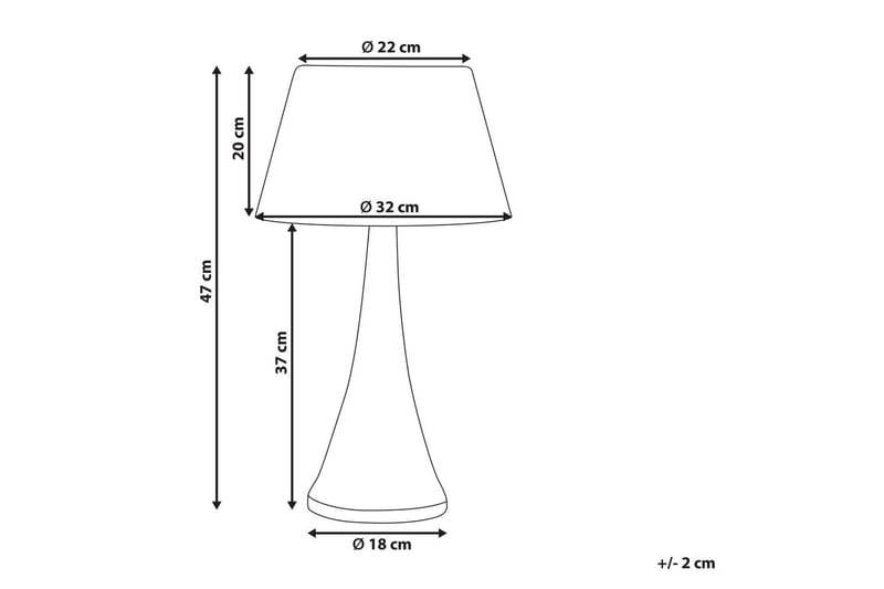 Dalino Bordlampe 47 cm E27 - Mørkt tre/Beige - Belysning - Innendørsbelysning & Lamper - Nattlampe - Nattlampe bord