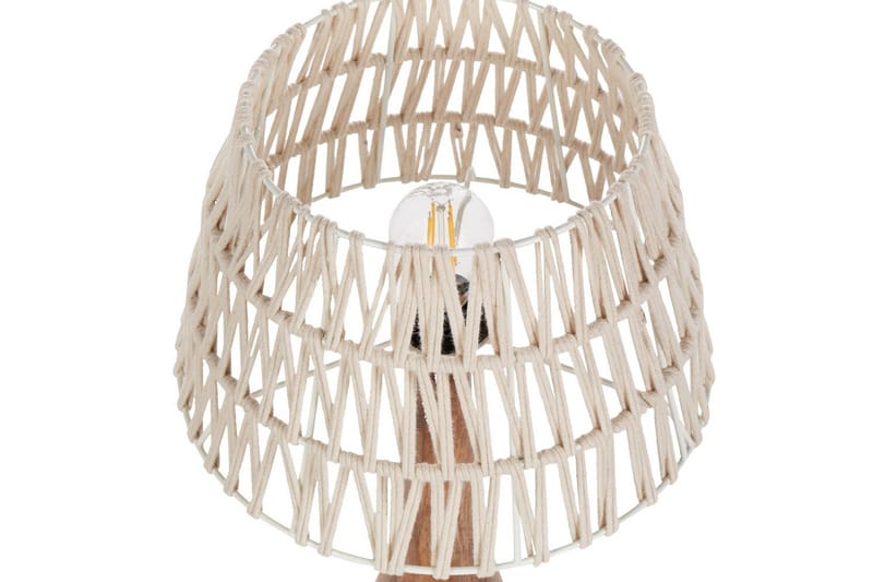 Dalino Bordlampe 47 cm E27 - Mørkt tre/Beige - Belysning - Innendørsbelysning & Lamper - Nattlampe - Nattlampe bord